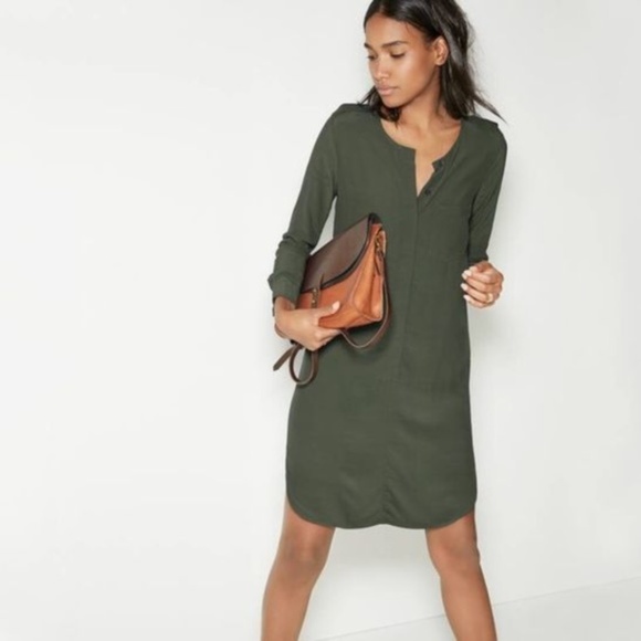 olive green tunic dress